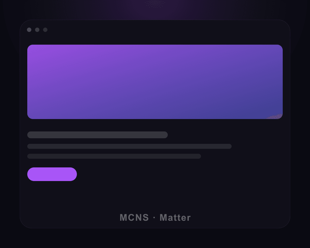 SaaS dashboard — Matter
