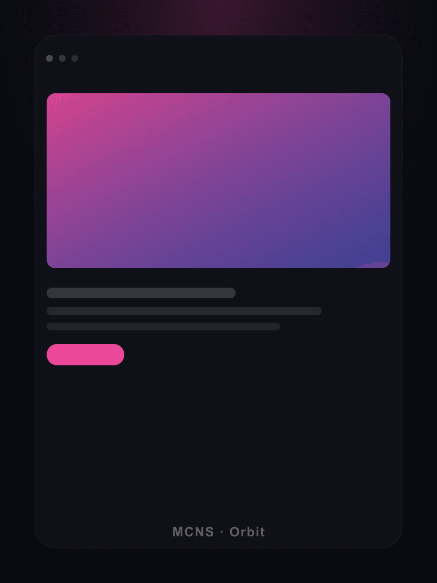 Web app — Orbit